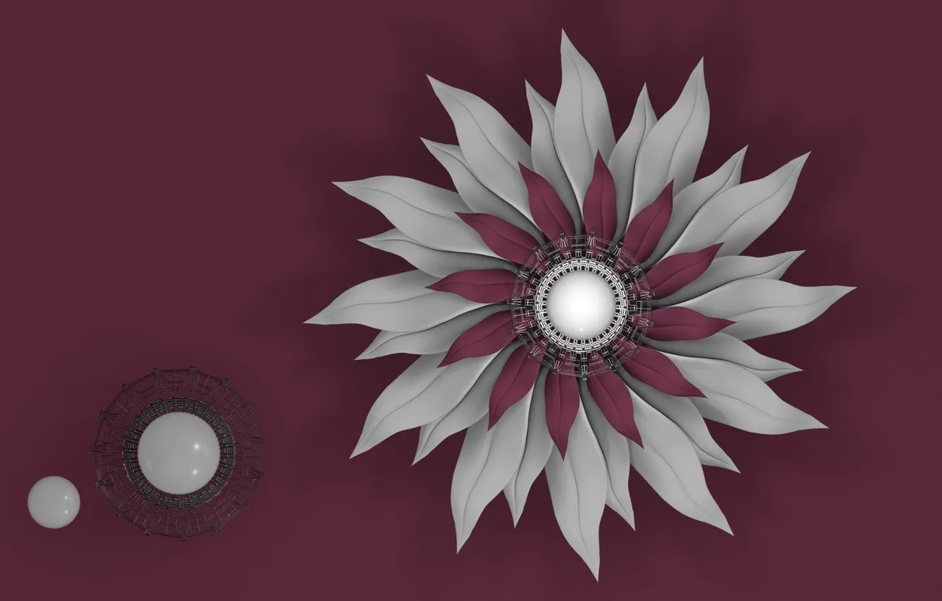 Photo wallpaper decoration, flowers, 3D graphics