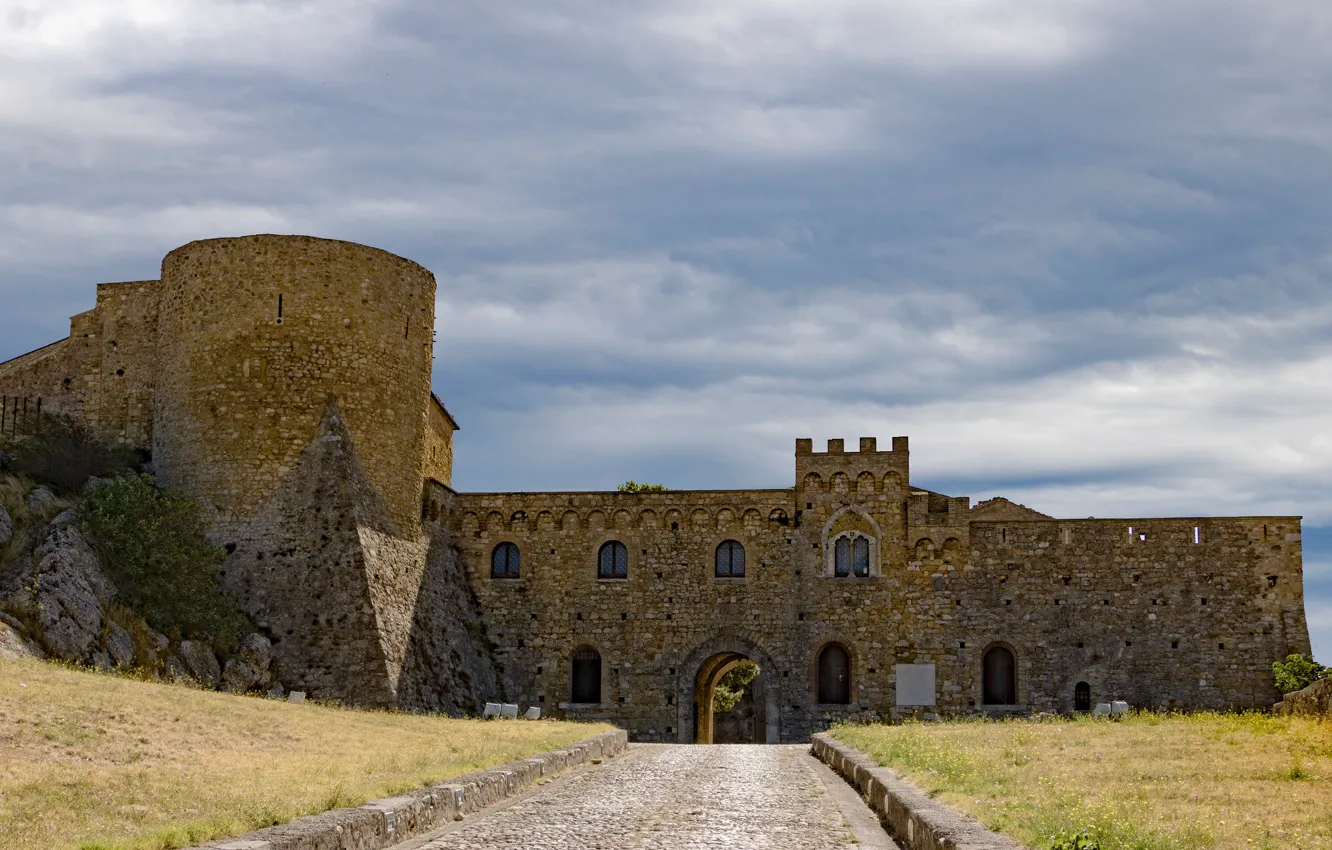 Photo wallpaper castle, Italy, Apulia, Bovino