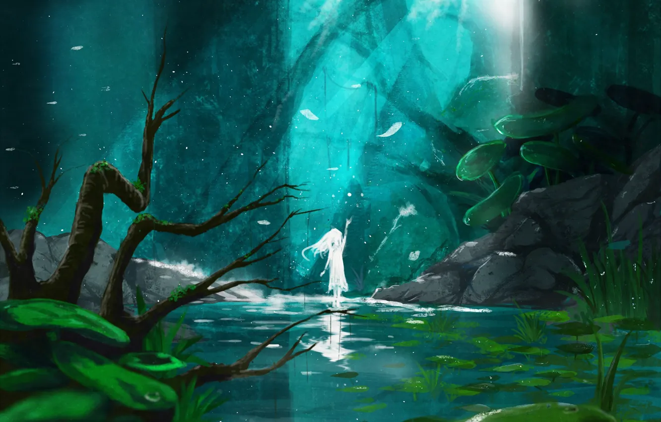 Photo wallpaper nature, spirit, girl