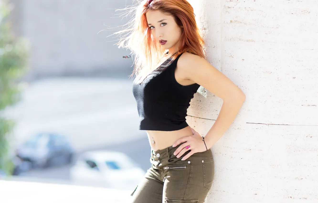 Photo wallpaper girl, pose, background