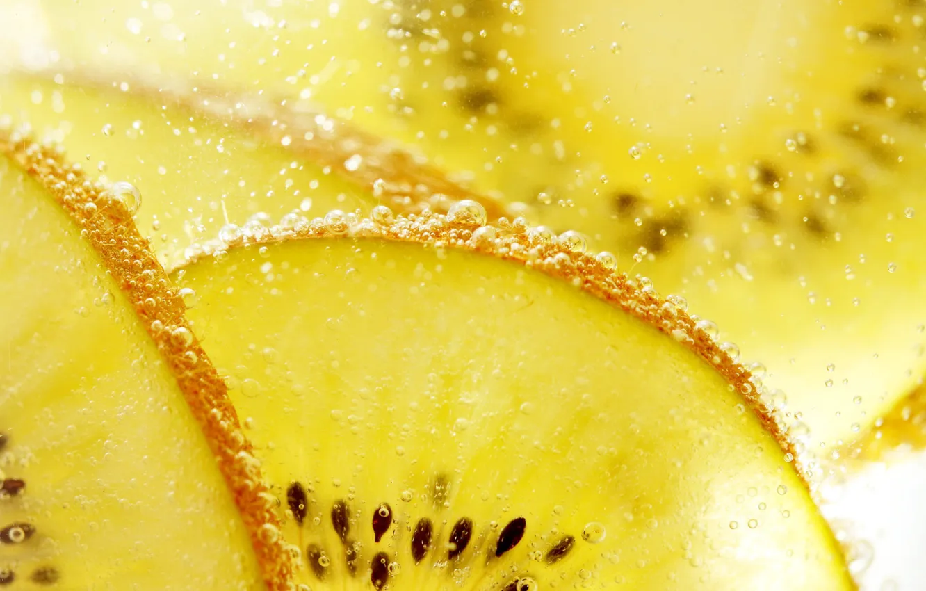 Photo wallpaper kiwi, drink, soda