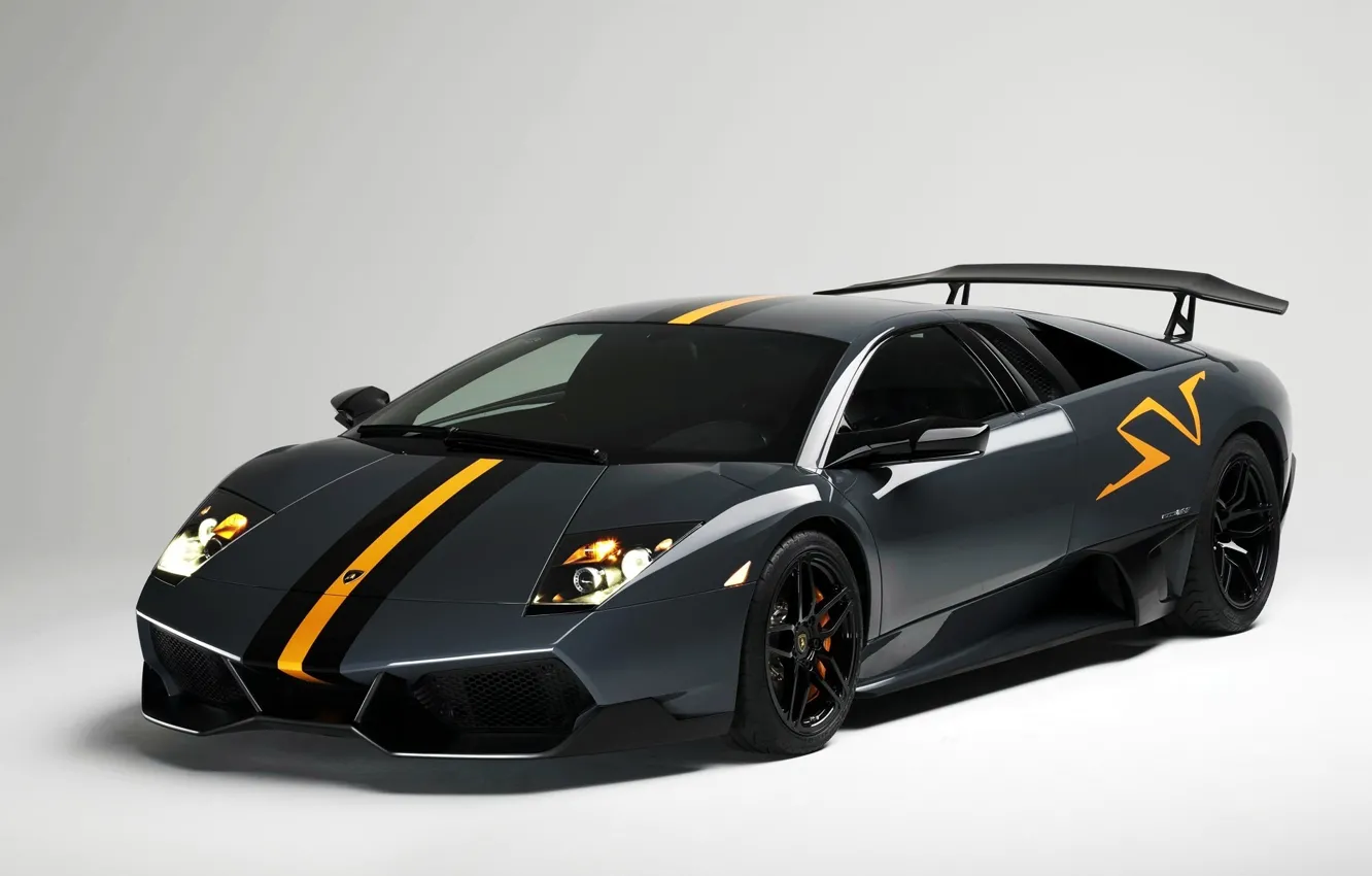 Photo wallpaper black, power, Lamborghini Murcielago LP 670-4 SuperVeloce