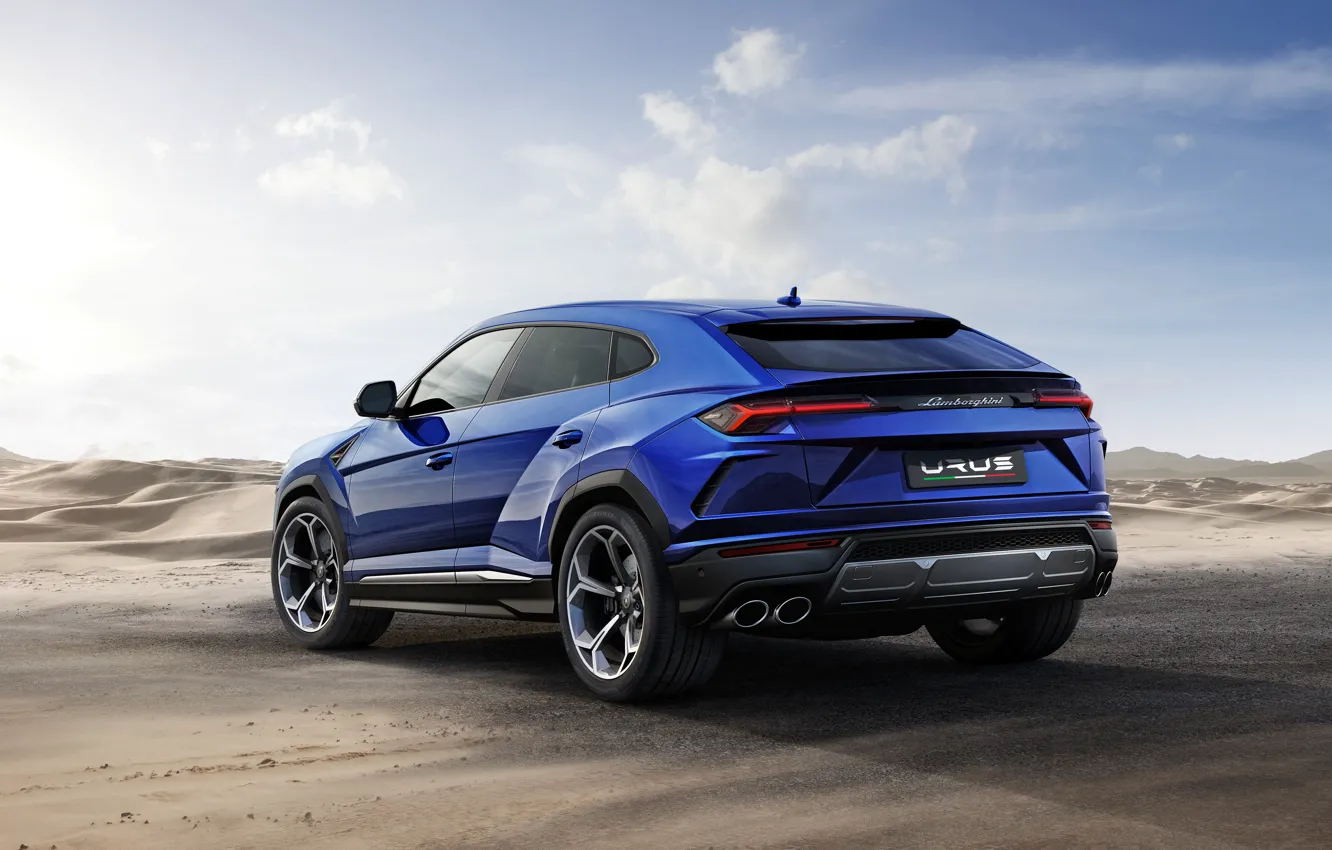 Photo wallpaper Lamborghini, rear view, 2018, Urus, Off Road