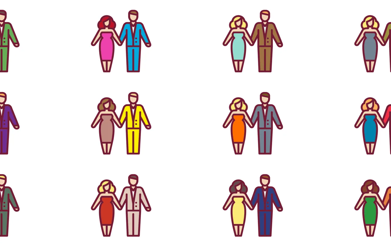 Photo wallpaper girl, love, holiday, heart, pair, guy, vljublennye