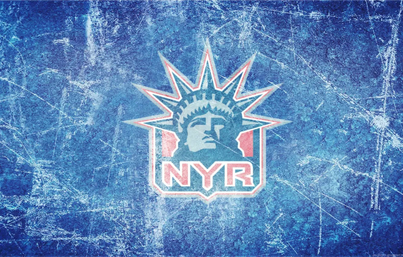 Photo wallpaper ice, logo, emblem, the statue of liberty, NHL, NHL, National Hockey League, hockey club