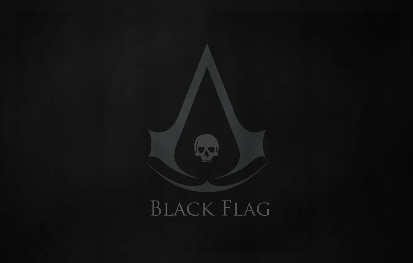 Photo wallpaper black, flag, Creed, Assassins