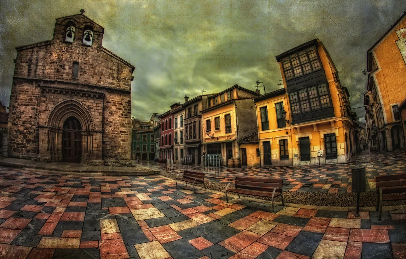 Photo wallpaper the city, tile, building, area, shop, temple, chapel