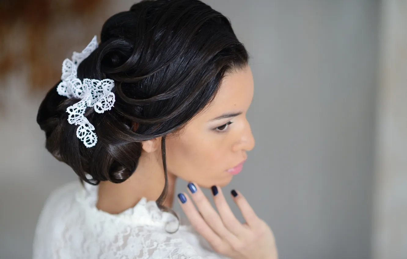 Photo wallpaper beauty, beauty, lace, face, phographer, Galina Tcivina, Lisa, half a turn