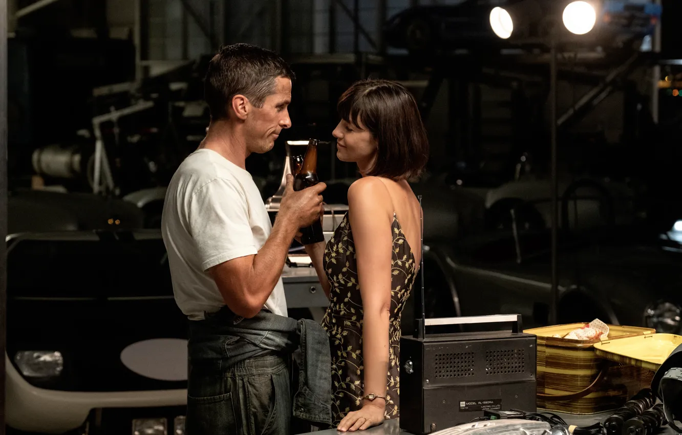 Photo wallpaper Christian Bale, Caitriona Balfe, Ford v Ferrari