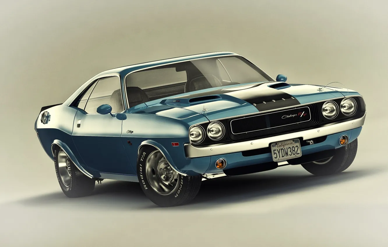 Photo wallpaper Muscle, Dodge, Challenger, Car, 1970, R/T