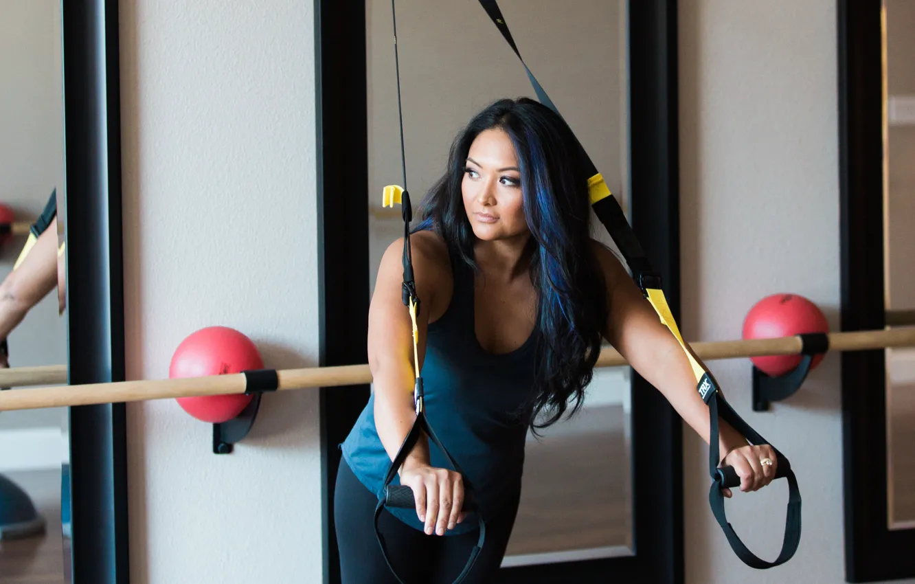 Photo wallpaper girl, workout, fitness