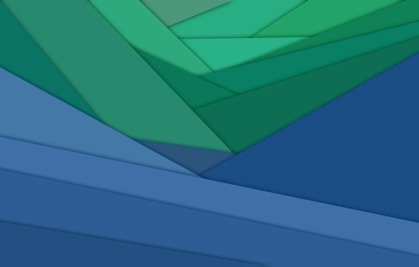 Photo wallpaper blue, green, geometry, design, material