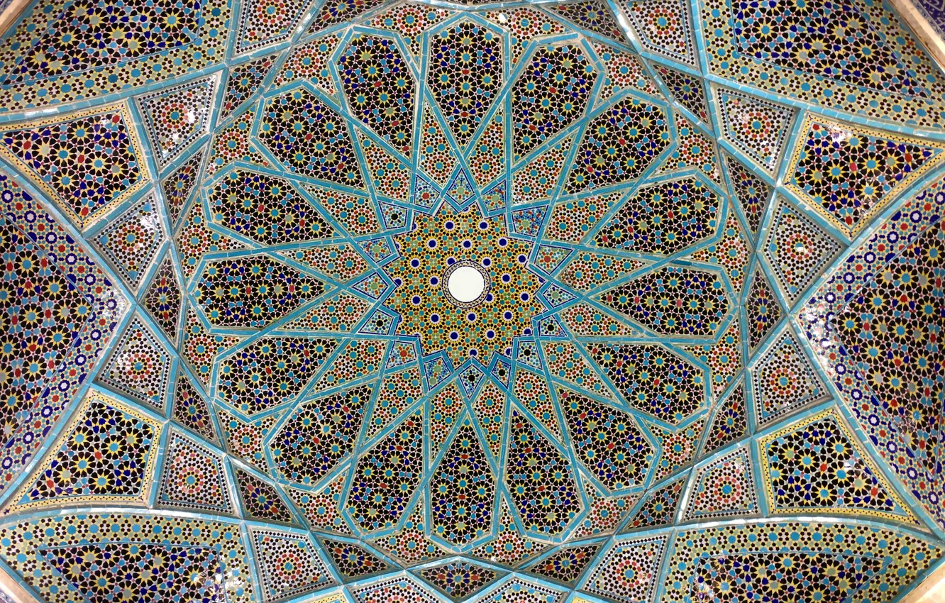 Photo wallpaper interior, Iran, tomb, islamic pattern, To Hafizi