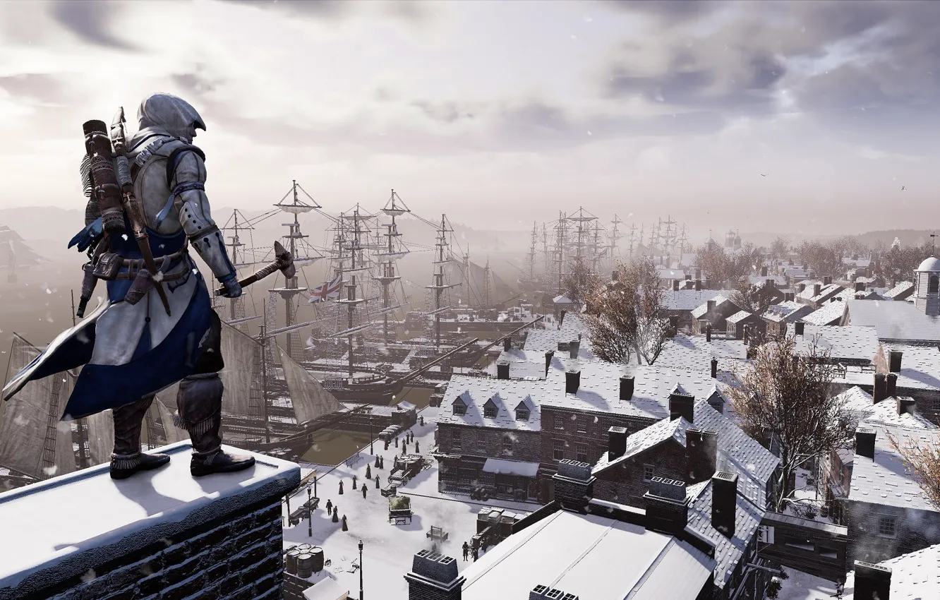 Photo wallpaper guy, assassin, Assassin's Creed III, looks