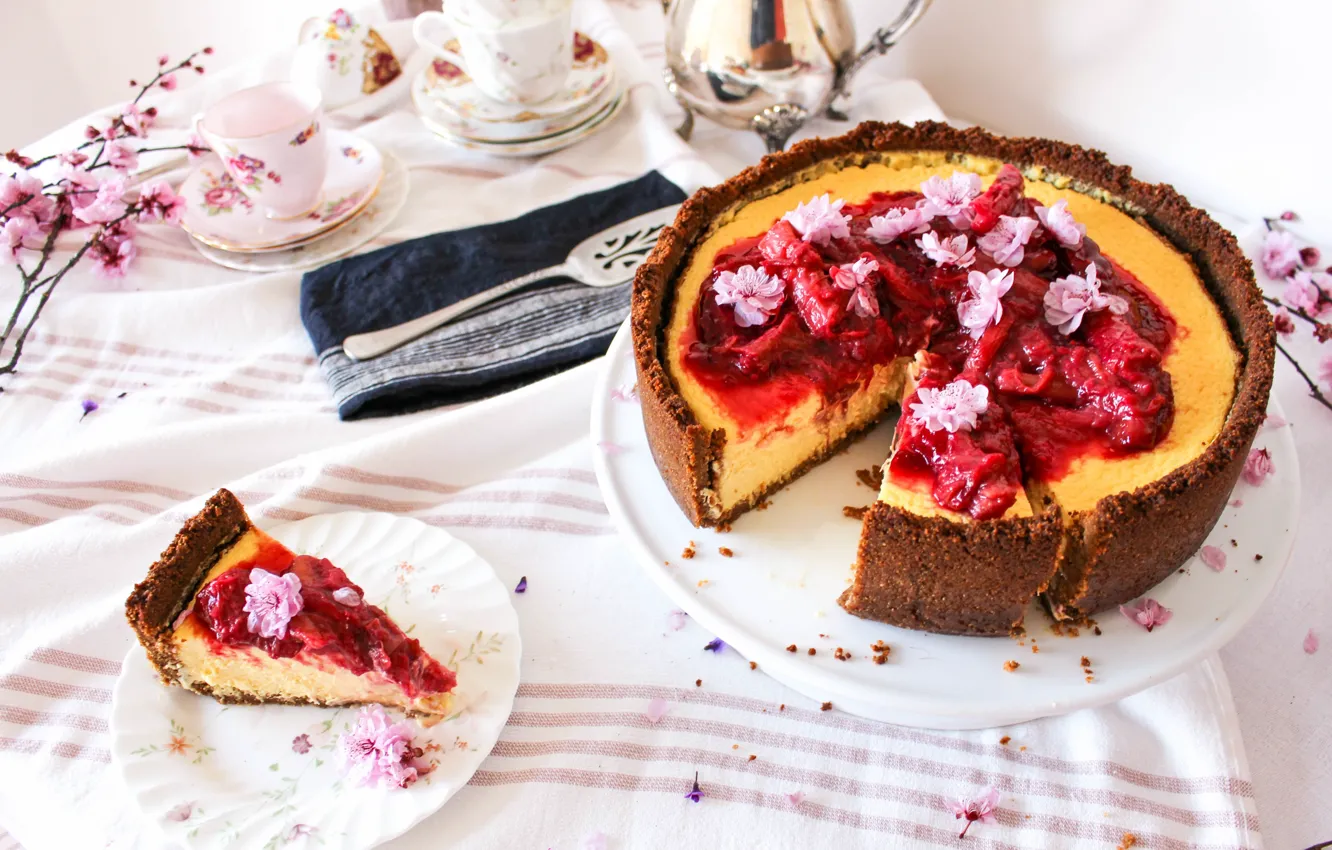 Photo wallpaper cake, jam, cheesecake