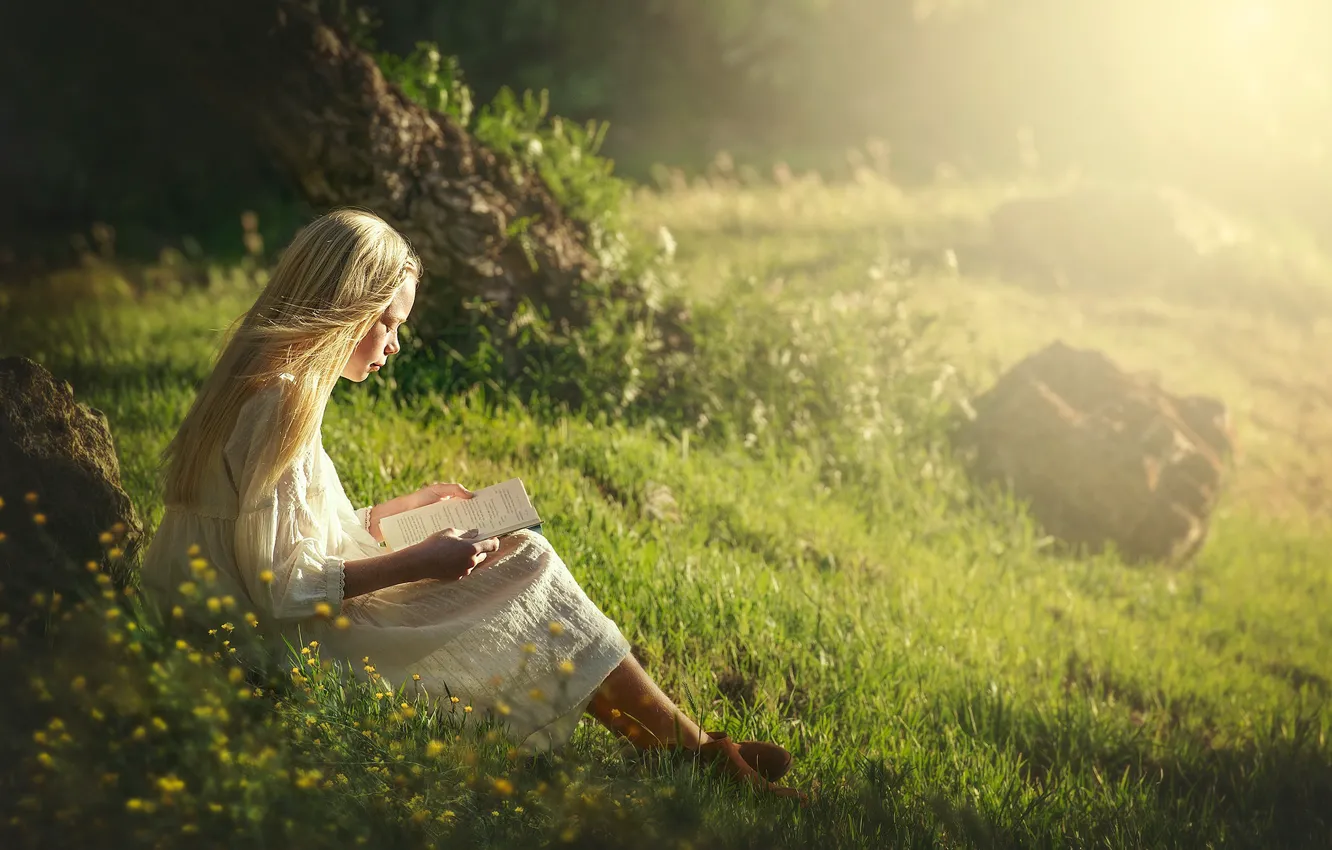 Photo wallpaper light, morning, girl