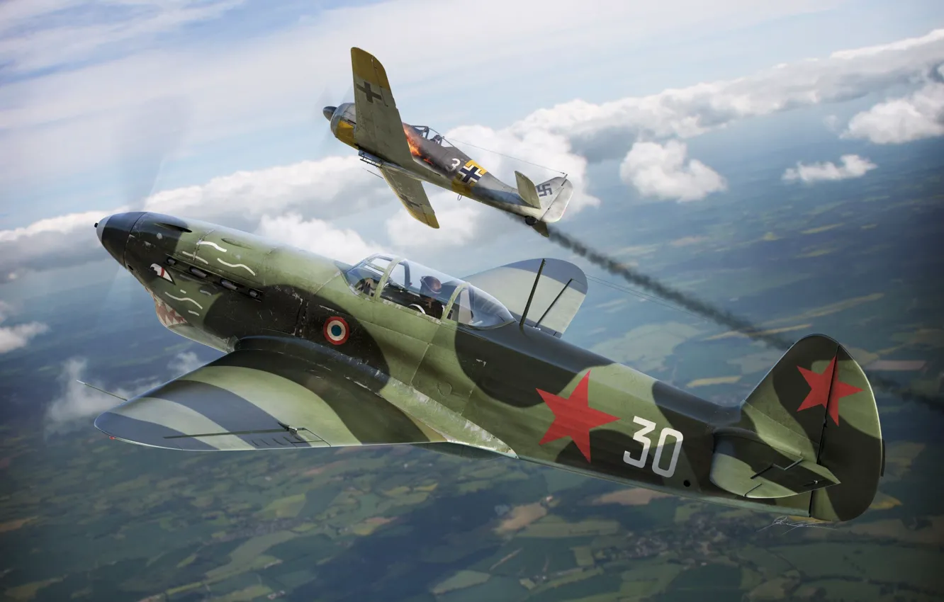Photo wallpaper Luftwaffe, The second World war, As-1B, Fw. 190A