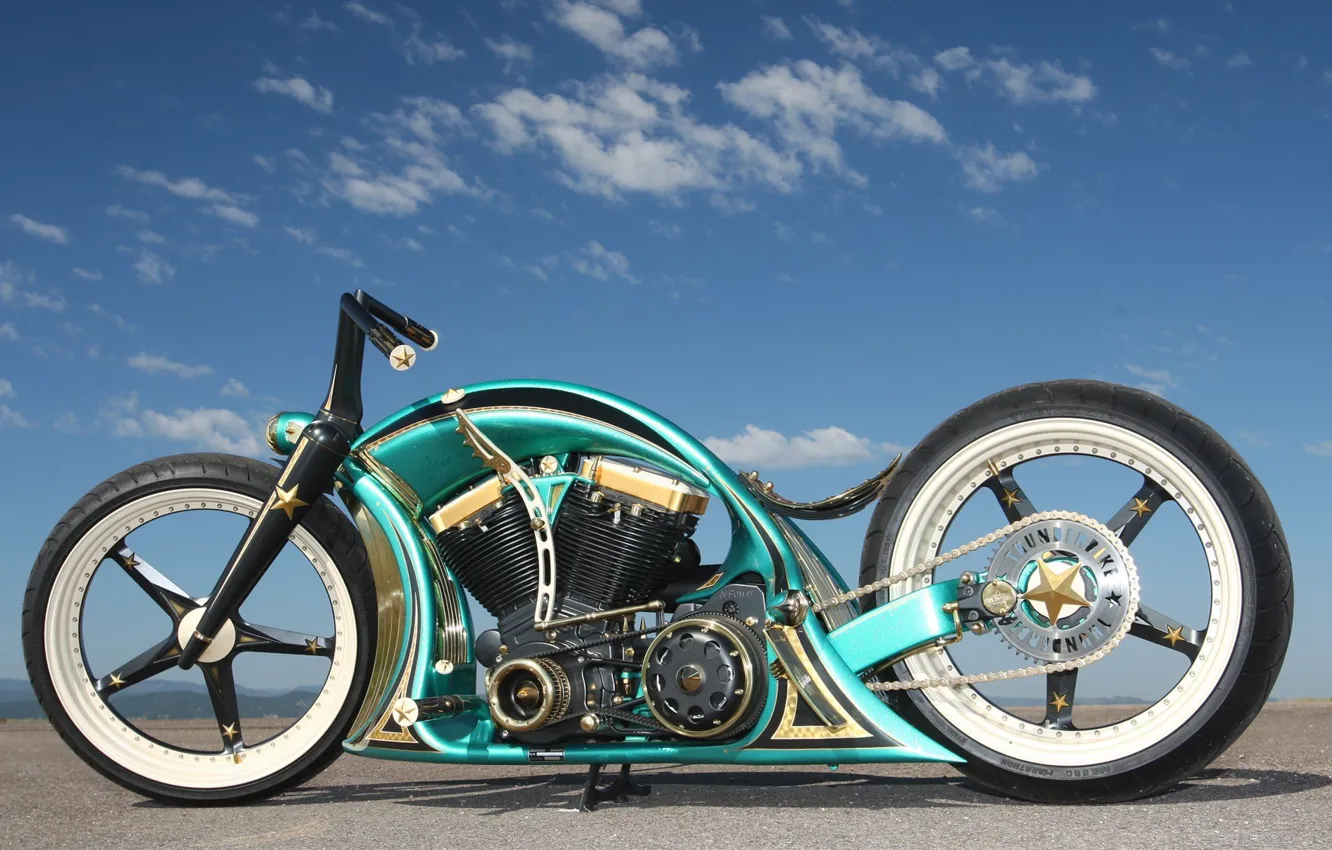 Photo wallpaper Motorcycle, Thunderbike, Custom bike