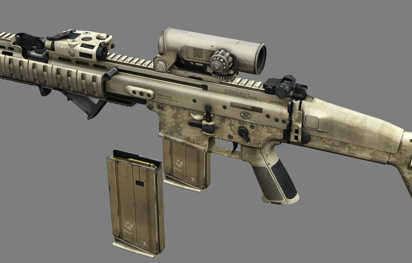 Photo wallpaper gun, game, weapon, rifle, video game, FPS, assault rifle, sugoi