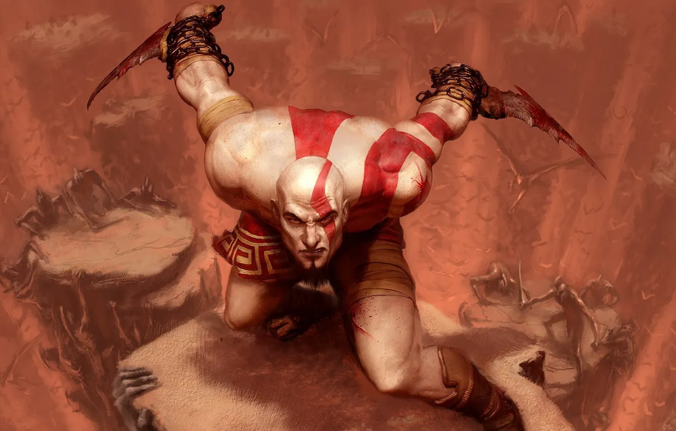 Photo wallpaper warrior, Sony, Kratos, God of War, Kratos, Spartan
