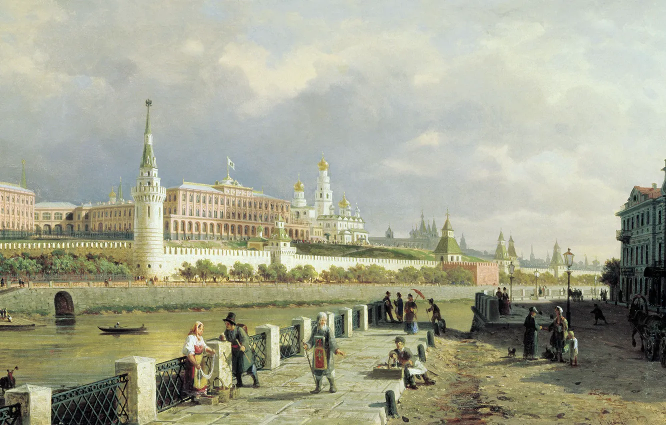 Photo wallpaper picture, Vereshchagin, View of the Moscow Kremlin