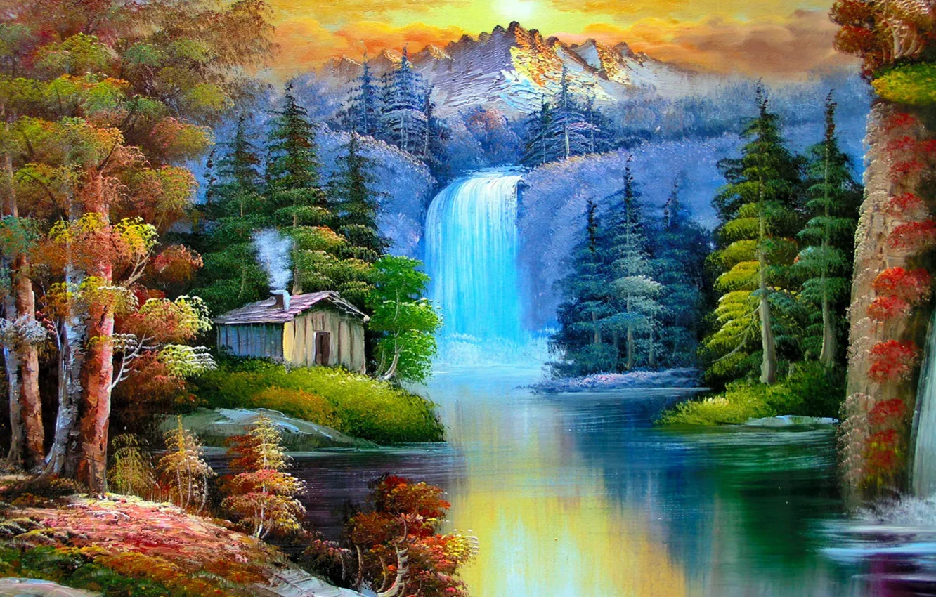 Photo wallpaper wallpaper, painting, place