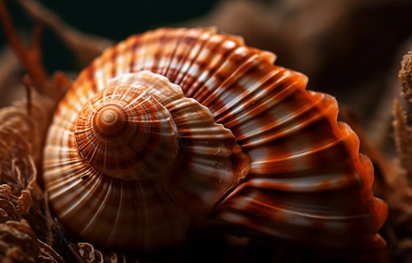 Photo wallpaper sink, shell, shellfish, digital art, AI art, The Art of Artificial Intelligence, neural network