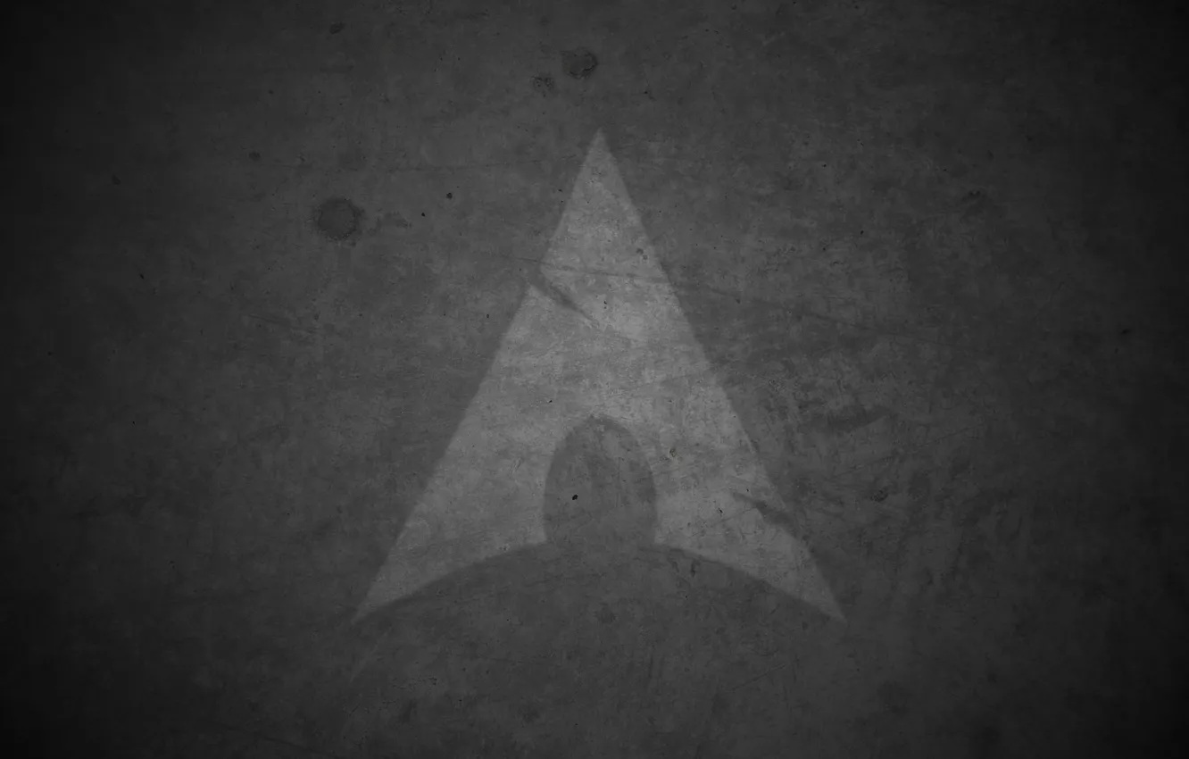 Photo wallpaper drops, grey, shadow, arrow, Arch Linux