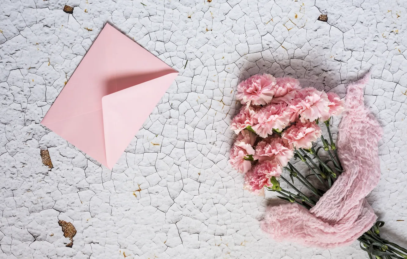 Photo wallpaper flowers, pink, wood, pink, flowers, the envelope, clove