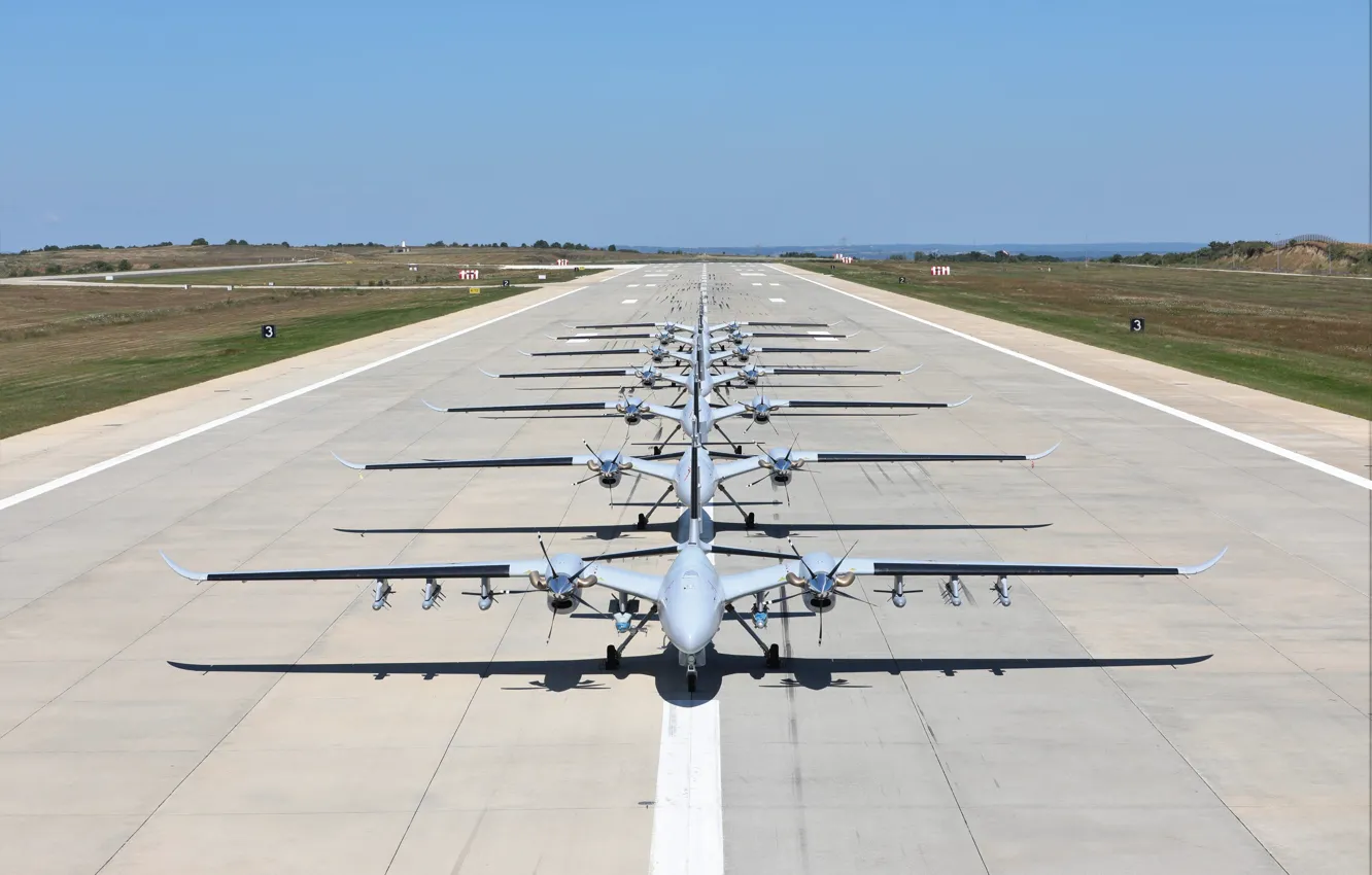 Photo wallpaper Airport, UAV, Bayraktar Akinci