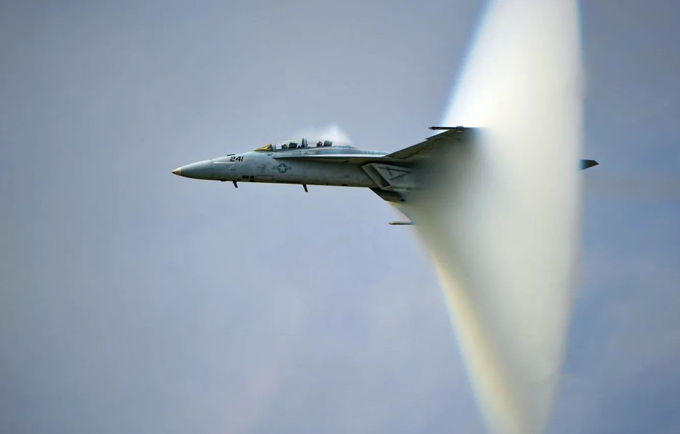 Photo wallpaper Boeing, Super Hornet, carrier-based multirole fighter, transition the sound barrier, F/A-18F