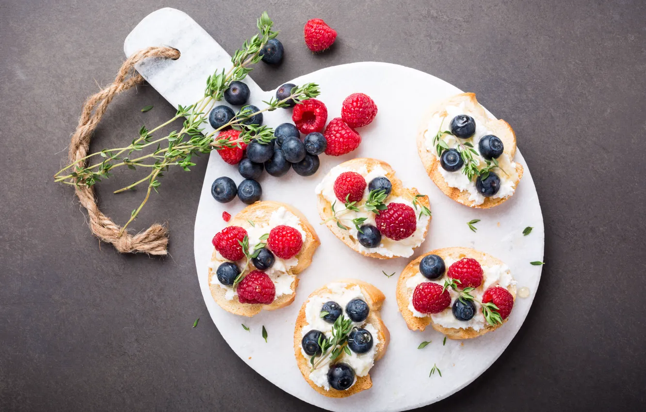 Photo wallpaper berries, dessert, sandwiches, Iryna Melnyk