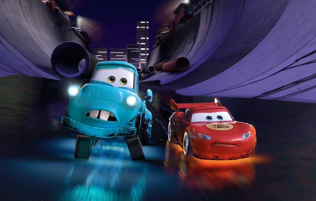 Photo wallpaper car, Cars, speed, animated film, animated movie, Cars Toons Mater's Tall Tales