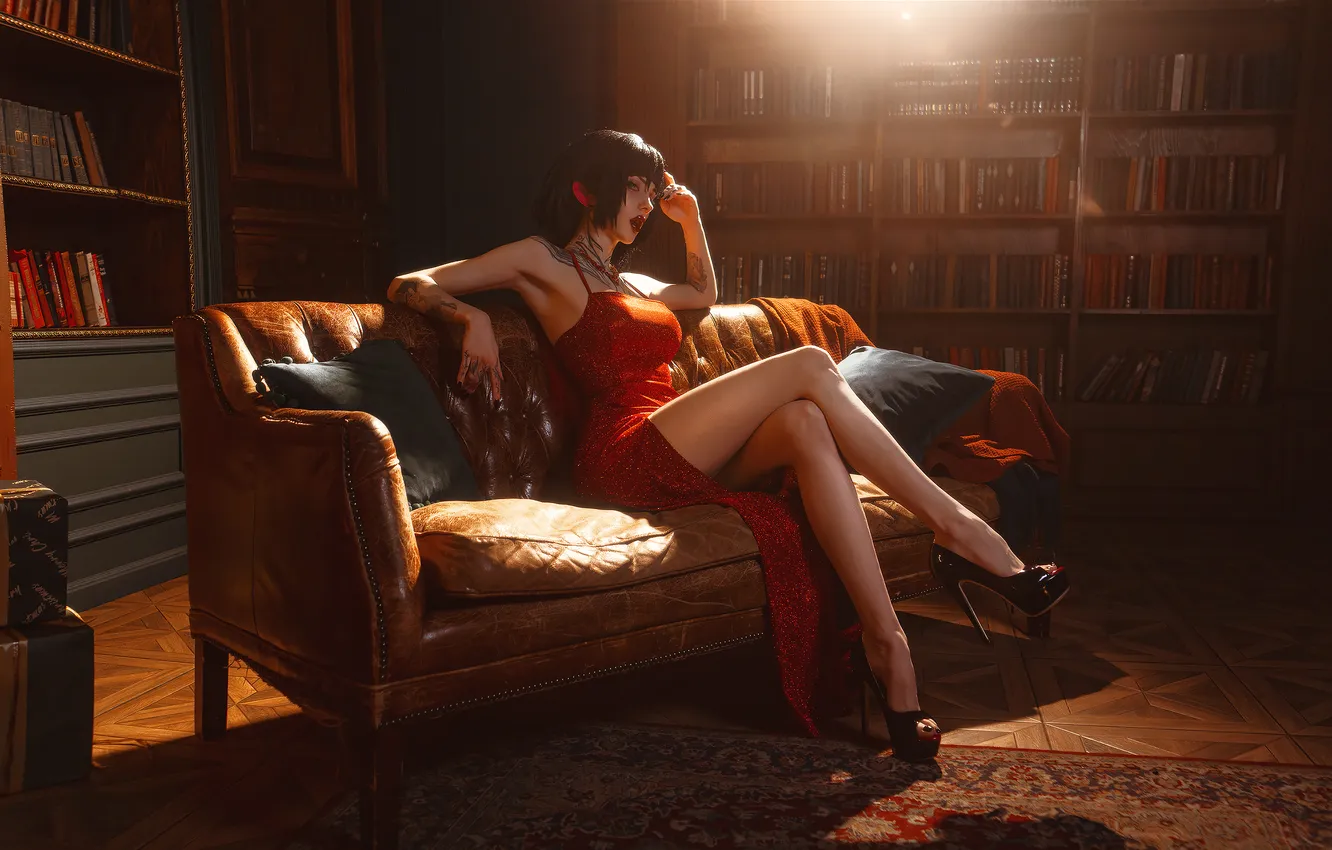 Photo wallpaper dress, legs, dress, cosplay, cosplay, xenon, Jane Doe, cosplay Alin Ma