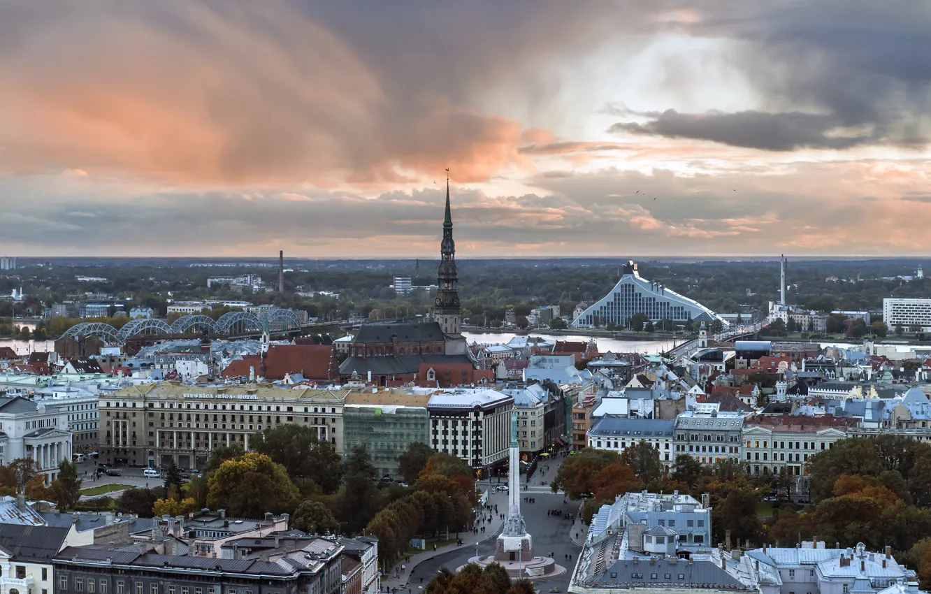 Photo wallpaper capital, Riga, Latvia, Riga, The Baltic States