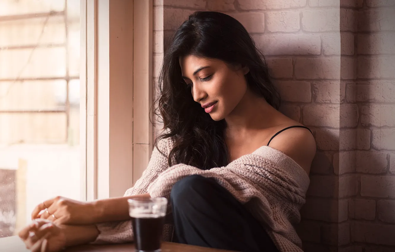 Photo wallpaper girl, hot, sexy, eyes, smile, beautiful, figure, model