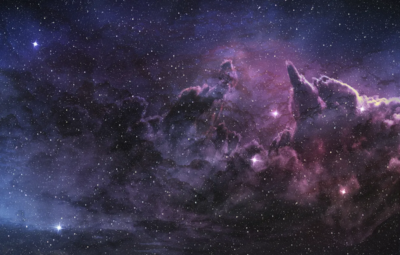 Photo wallpaper stars, cosmos, galxy
