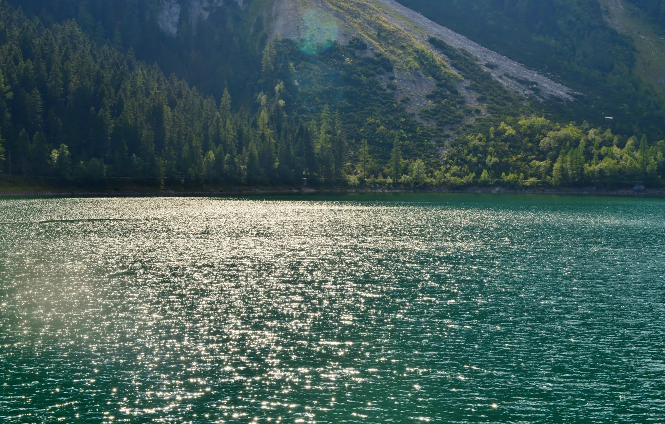 Photo wallpaper summer, austria, lake, reflection
