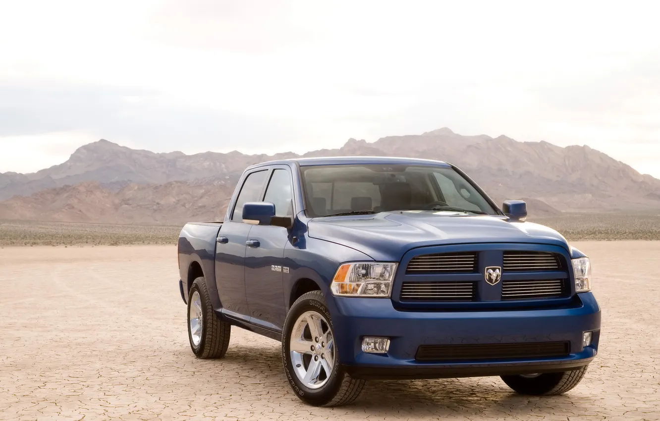 Photo wallpaper blue, Dodge, Ram