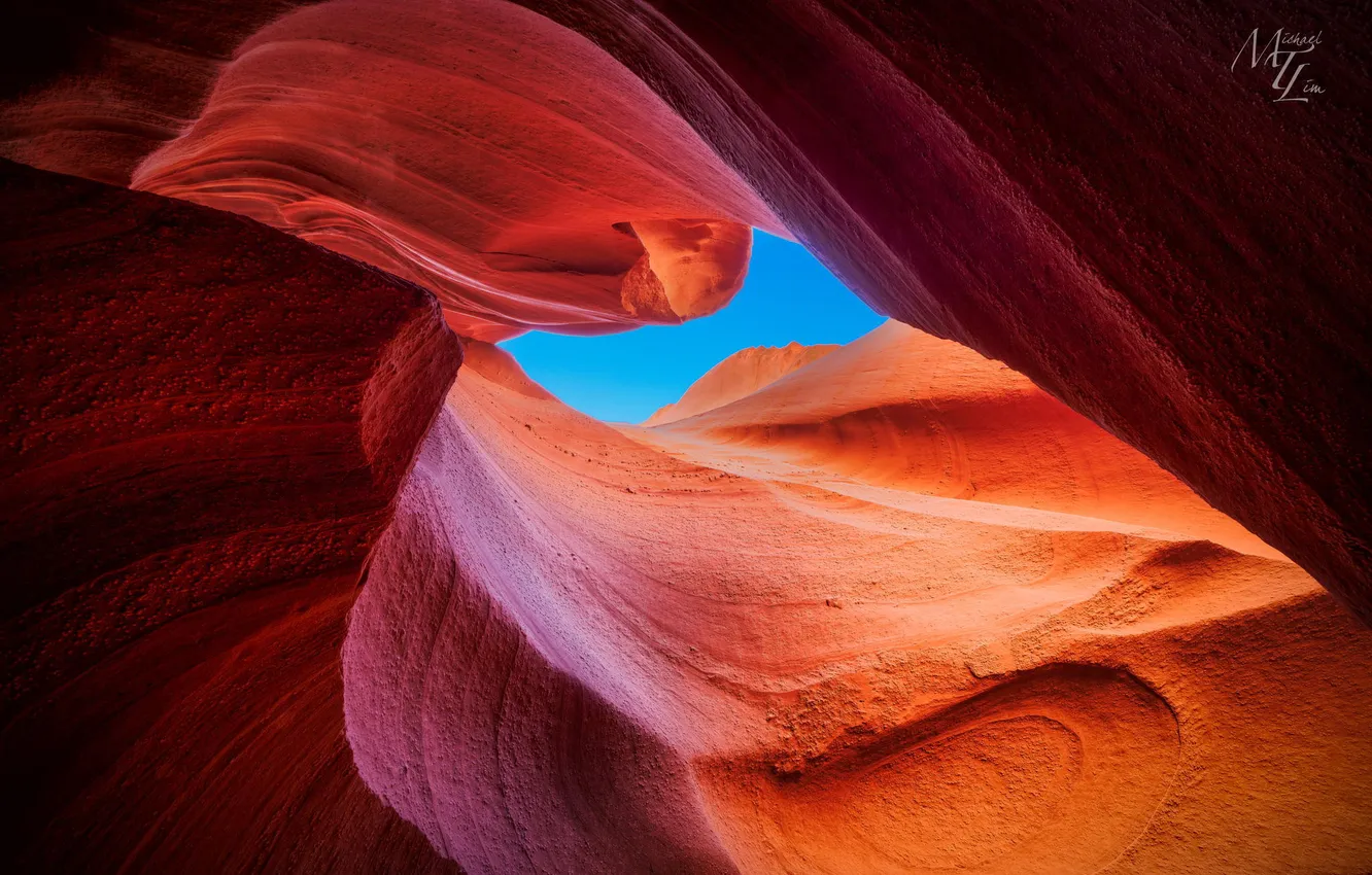 Photo wallpaper nature, rocks, canyon, cave