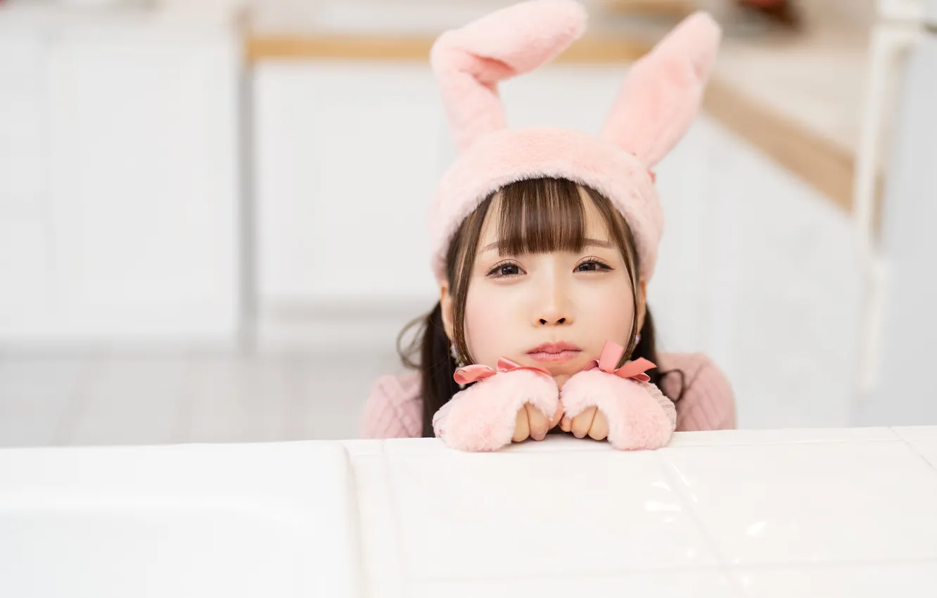 Photo wallpaper woman, model, cute