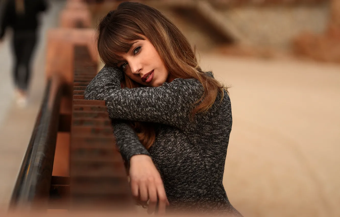 Photo wallpaper look, girl, pose, DAVID MAS