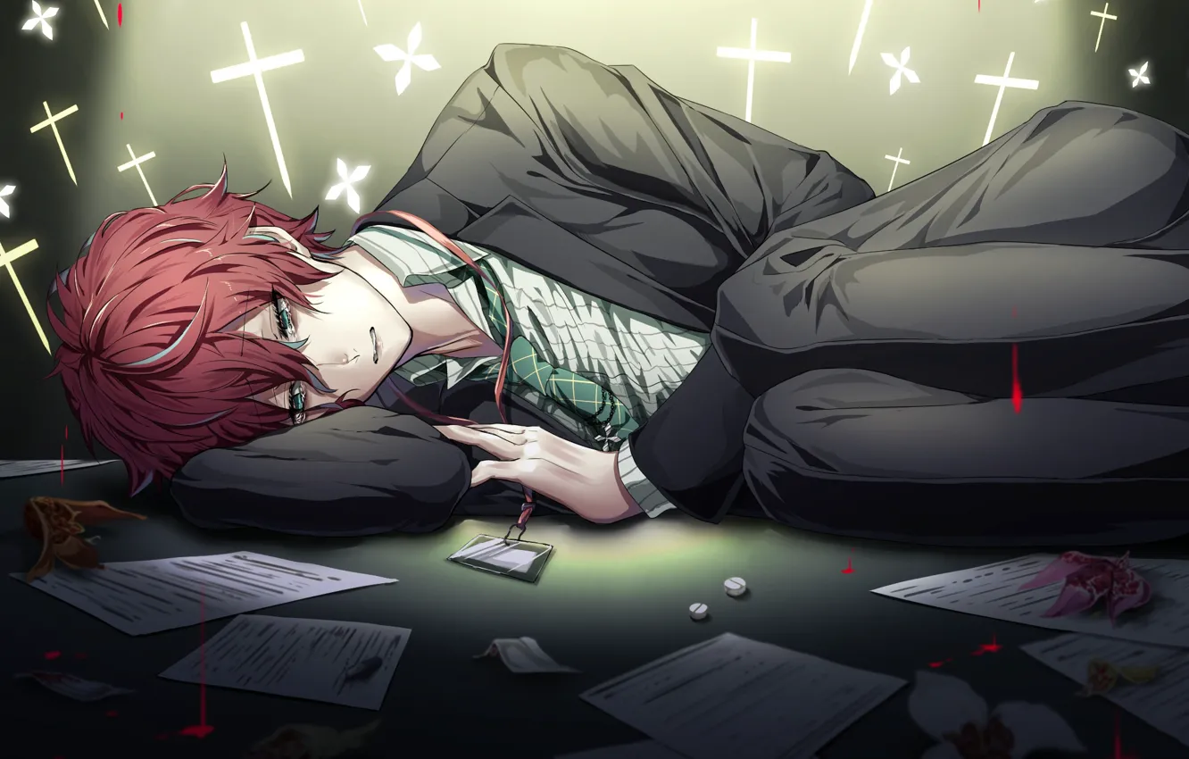 Photo wallpaper tears, guy, Hypnosis Mic