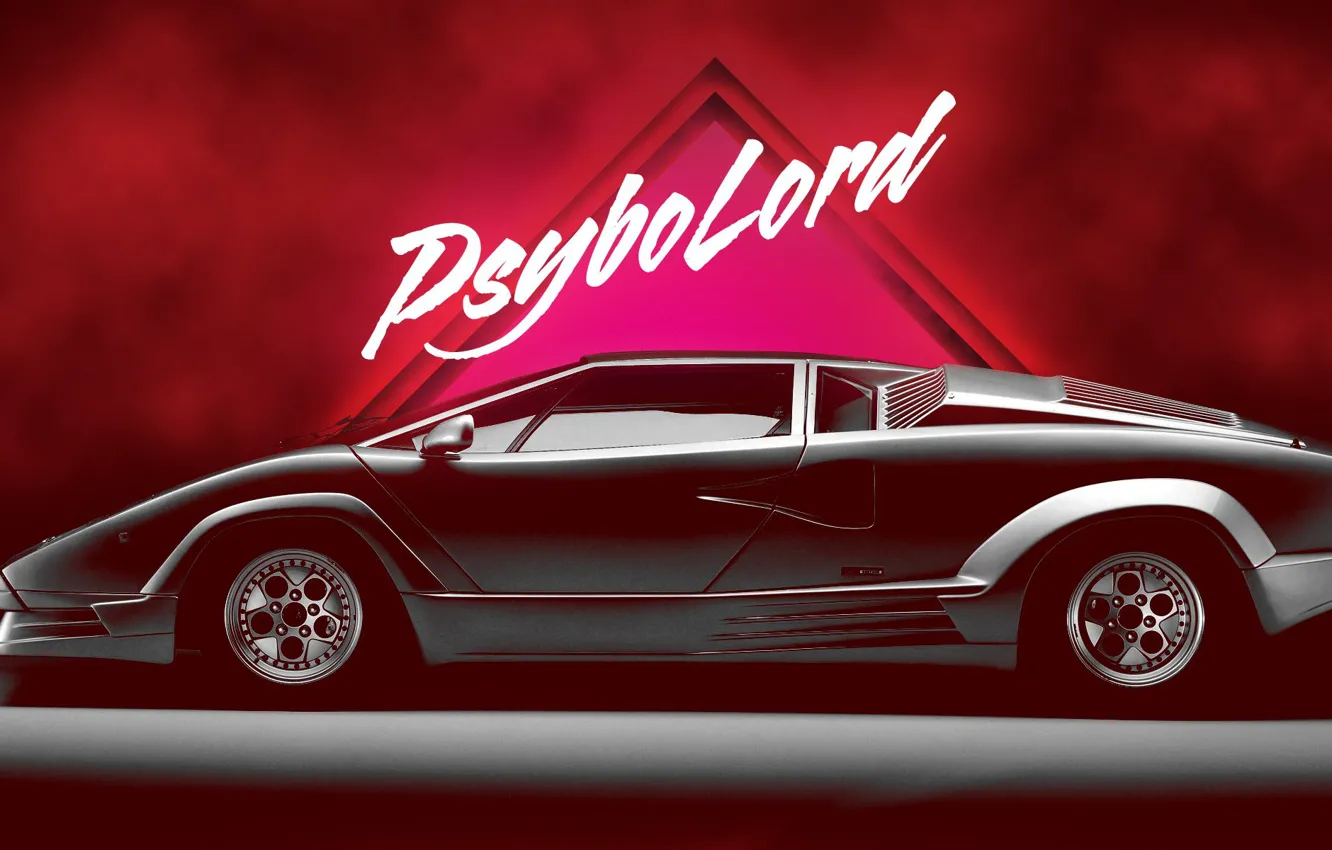 Photo wallpaper machine, music, background, Lamborghini, supercar, side view, Countach, Lamborghini Countach