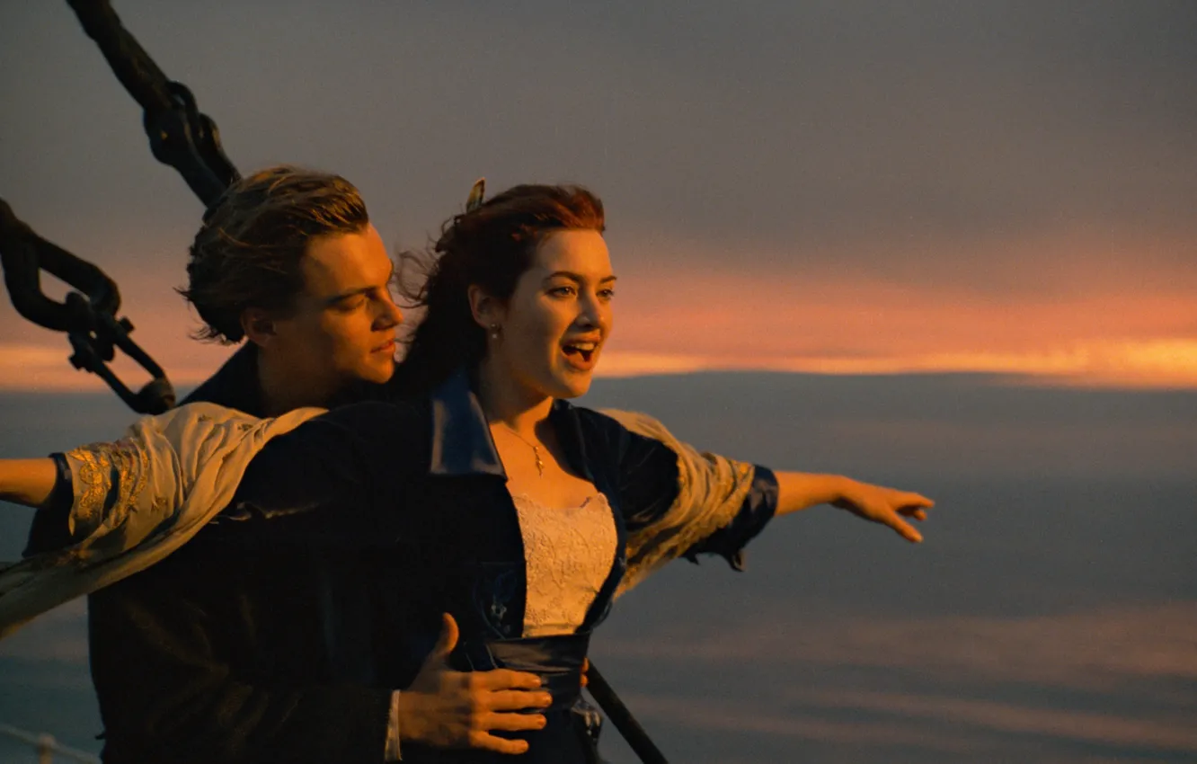 Photo wallpaper Titanic, Leonardo DiCaprio, Kate Winslet