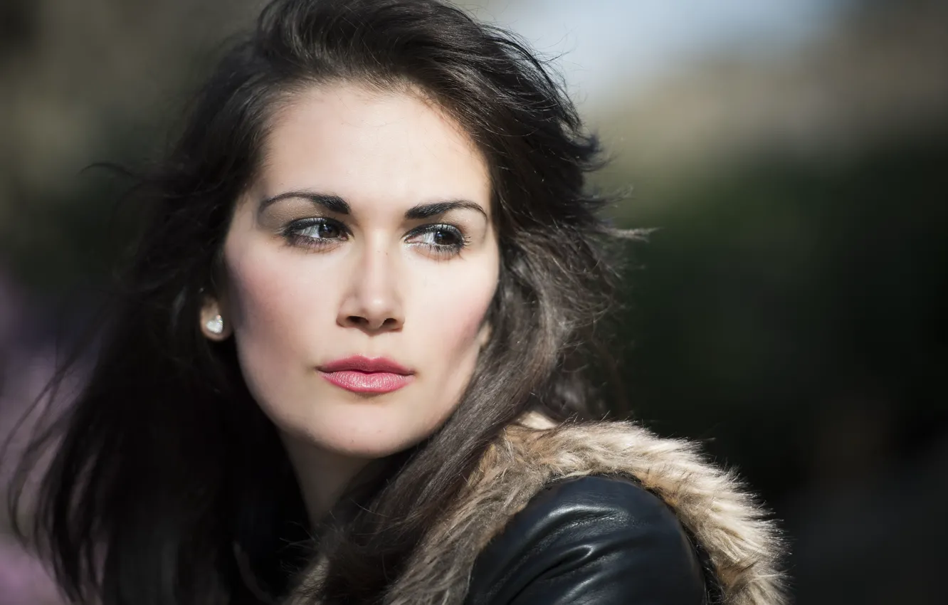 Photo wallpaper face, background, model, Martina