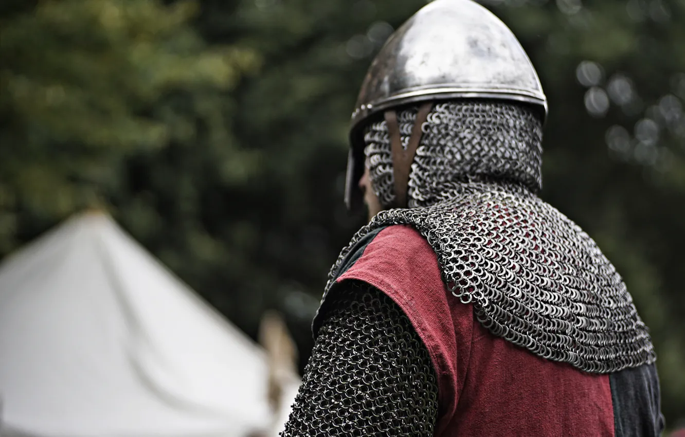 Photo wallpaper armor, warrior, helmet, mail