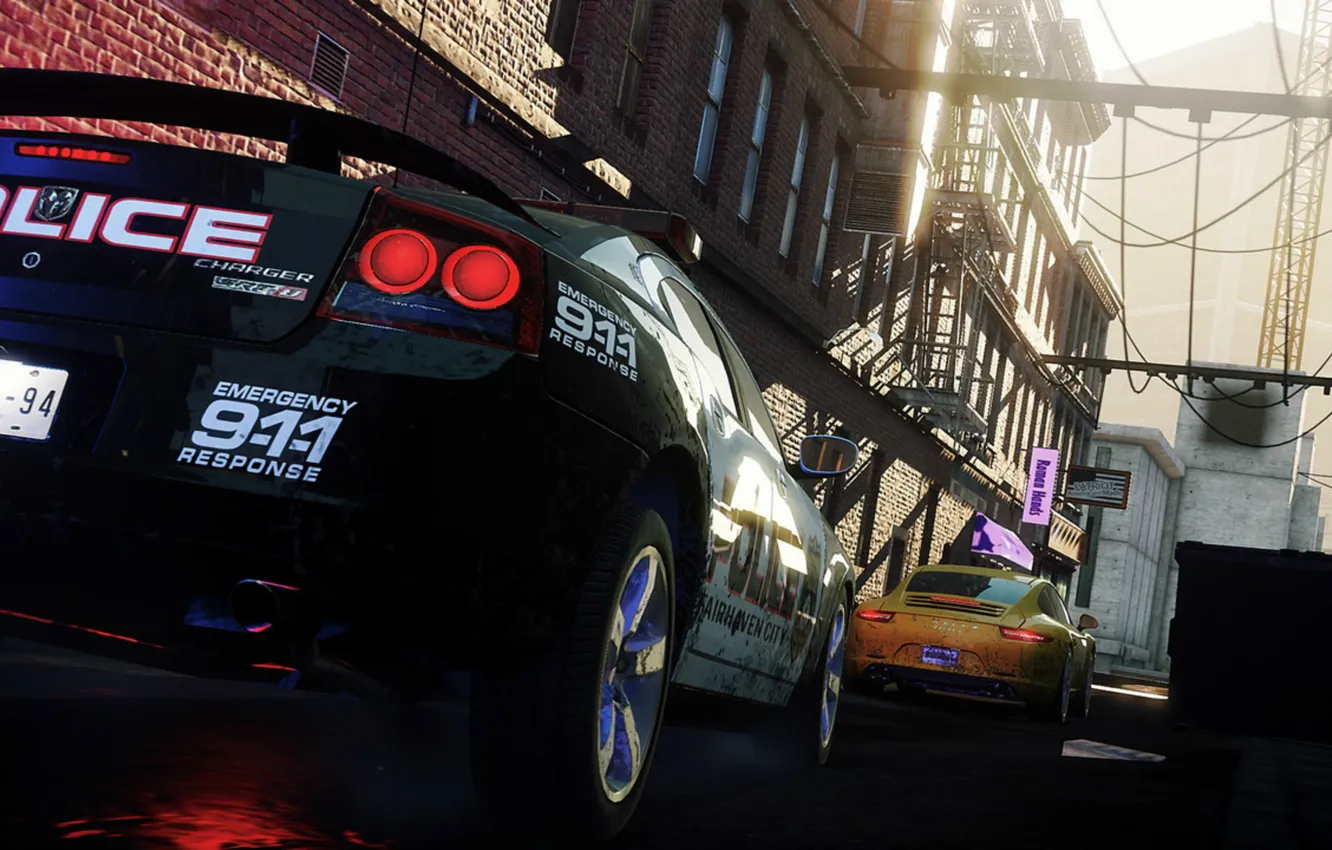 Photo wallpaper car, 911, Dodge, Need For Speed Most Wanted, Need for Speed, cars, nfs, Charger