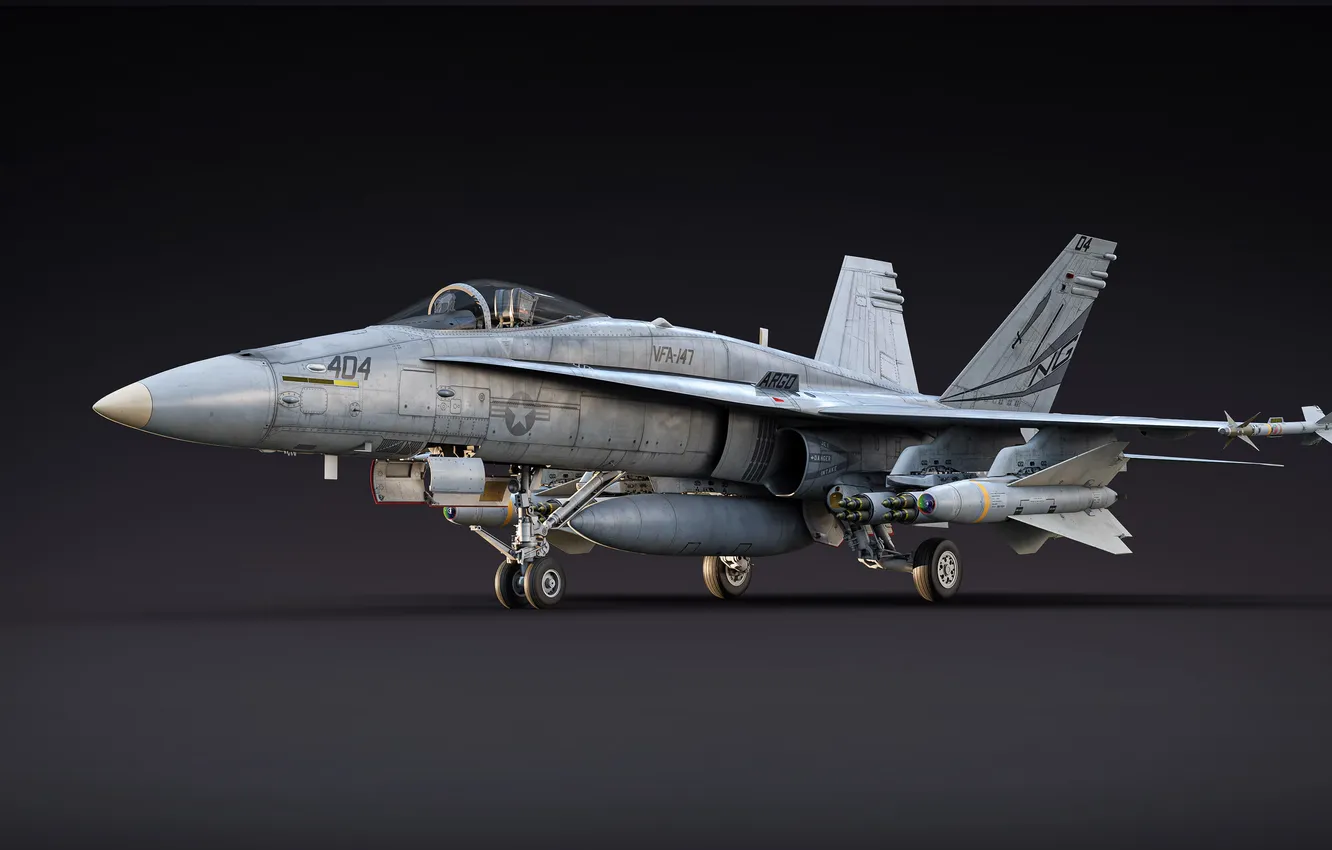 Photo wallpaper fighter-bomber, McDonnell Douglas, FA-18С Early, USA