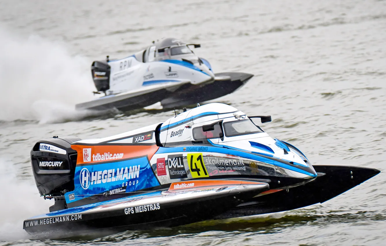 Photo wallpaper speed, boats, races